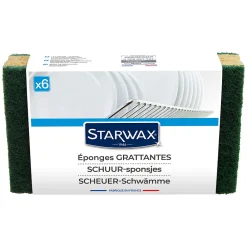 Éponge grattante pour les surfaces peu fragiles, vendue par 6 pièces>Starwax Hot