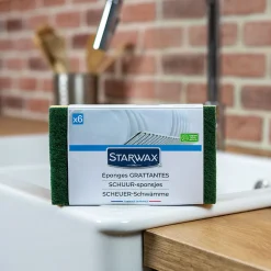 Éponge grattante pour les surfaces peu fragiles, vendue par 6 pièces><noscript><img width=