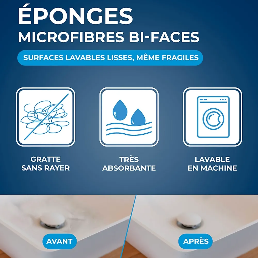 Starwax Éponge microfibres vendue par 2* Eponge