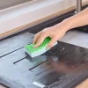 Éponge synthétique abrasive L.11 x l.6,5 x 2,4 cm blanc et vert vendue par 3 pièces* Eponge
