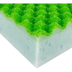 Éponge synthétique abrasive L.11 x l.6,5 x 2,4 cm blanc et vert vendue par 3 pièces* Eponge