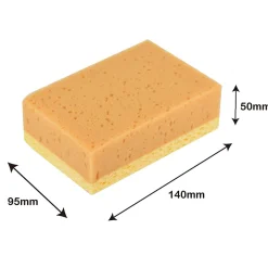 Éponge synthétique abrasive double face marron L.14 x l.5 x ep.9.5 cm><noscript><img width=