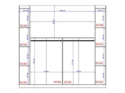 Pont de lit - 6 portes - Avec armoires et rangements - L216,5 cm - Blanc - ANTERO><noscript><img width=