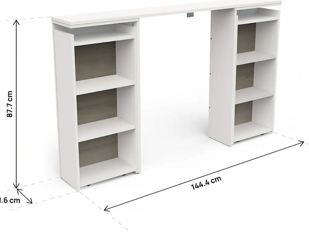 Pont de lit 6 niches " Clyde" Blanc>Habitat Et Jardin New