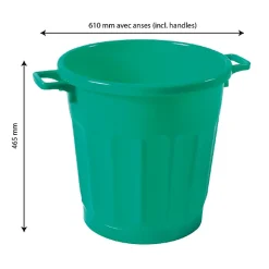Gilac Poubelle ronde tri sélectif 50 L - vert* Seau, Bassine, Récipient De Ménage