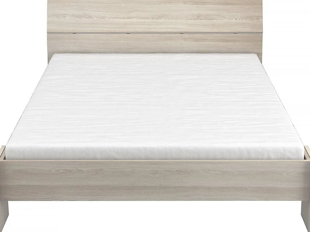 PRICY Lit 140x190/200cm - Decor Chene shannon - L 145 x P 205 x H 79 cm>Demeyere Online