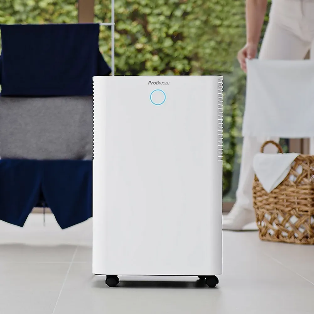 Pro Breeze Déshumidificateur 20ljour omnidry avec mode linge et contrôle via application intelligente pour pièce jusqu'à 35 m²* Déshumidificateur D'Air