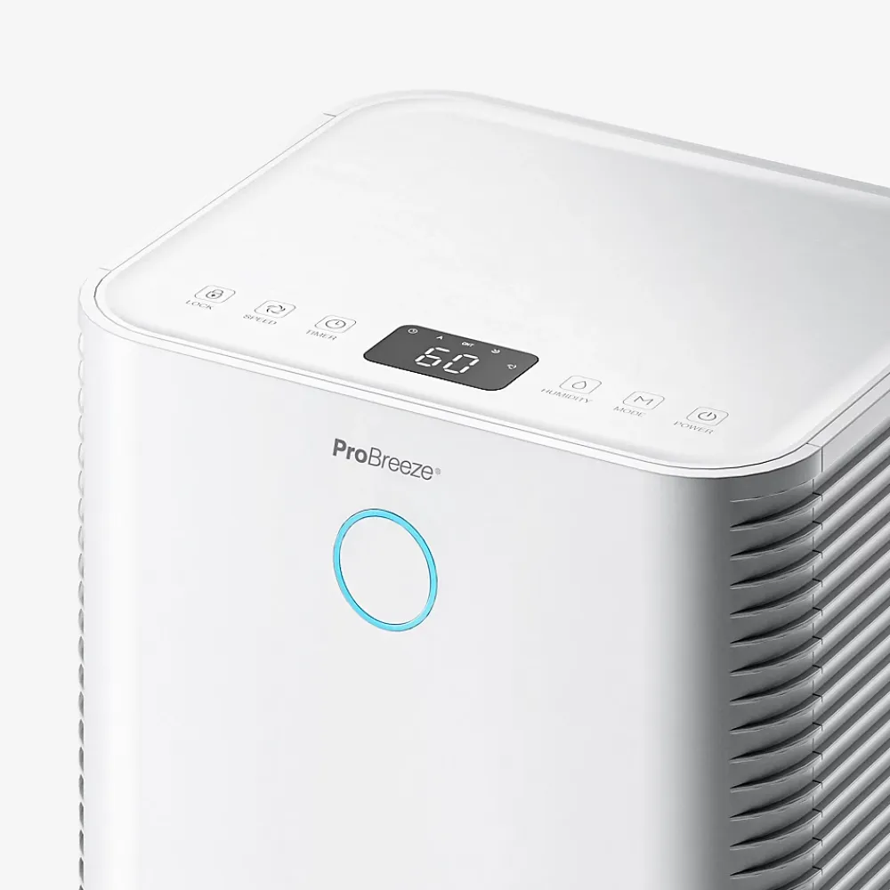 Pro Breeze Déshumidificateur silencieux 12L/jour OmniDry, mode linge, contrôle via app intelligente, pour pièces jusqu'à 20 m²* Déshumidificateur D'Air