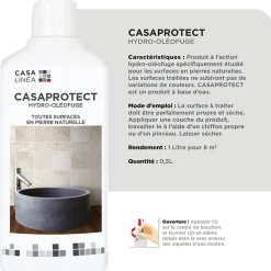 Casa Linéa Protecteur Pierre naturelle extérieur intérieur CASA LINEA 500 Ml* Nettoyant Et Entretien Pour Sol