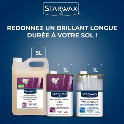 Starwax Protecteur sol carrelés Star Grand brillant longue durée 5 L* Nettoyant Et Entretien Pour Sol