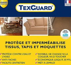 Protection anti taches tissus ou cuir TEXGUARD 5L (+ pulvérisateur offert) jusqu'à 100m²>Guard Industrie Online