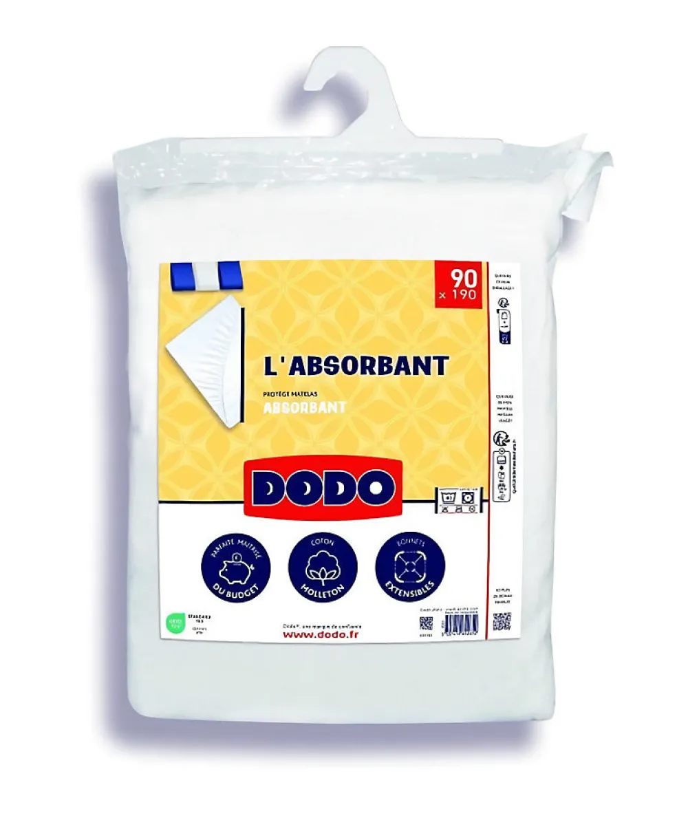 PROTEGE MATELAS L'ABSORBANT - POLYESTER - 90x190 cm ->Dodo Sale