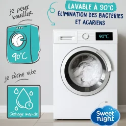 Sweetnight Protège matelas - Alèse Imperméable et Micro Respirante - Souple et Silencieux - Lavable à 90 degrés* Protège Matelas