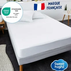 Protège matelas - Bouclette en Coton - Alèse Imperméable et Absorbante - Respirant et Silencieux><noscript><img width=