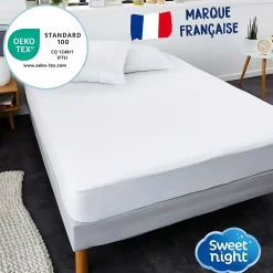 Sweetnight Protège matelas - Bouclette en Coton - Alèse Imperméable et Absorbante - Respirant et Silencieux* Protège Matelas