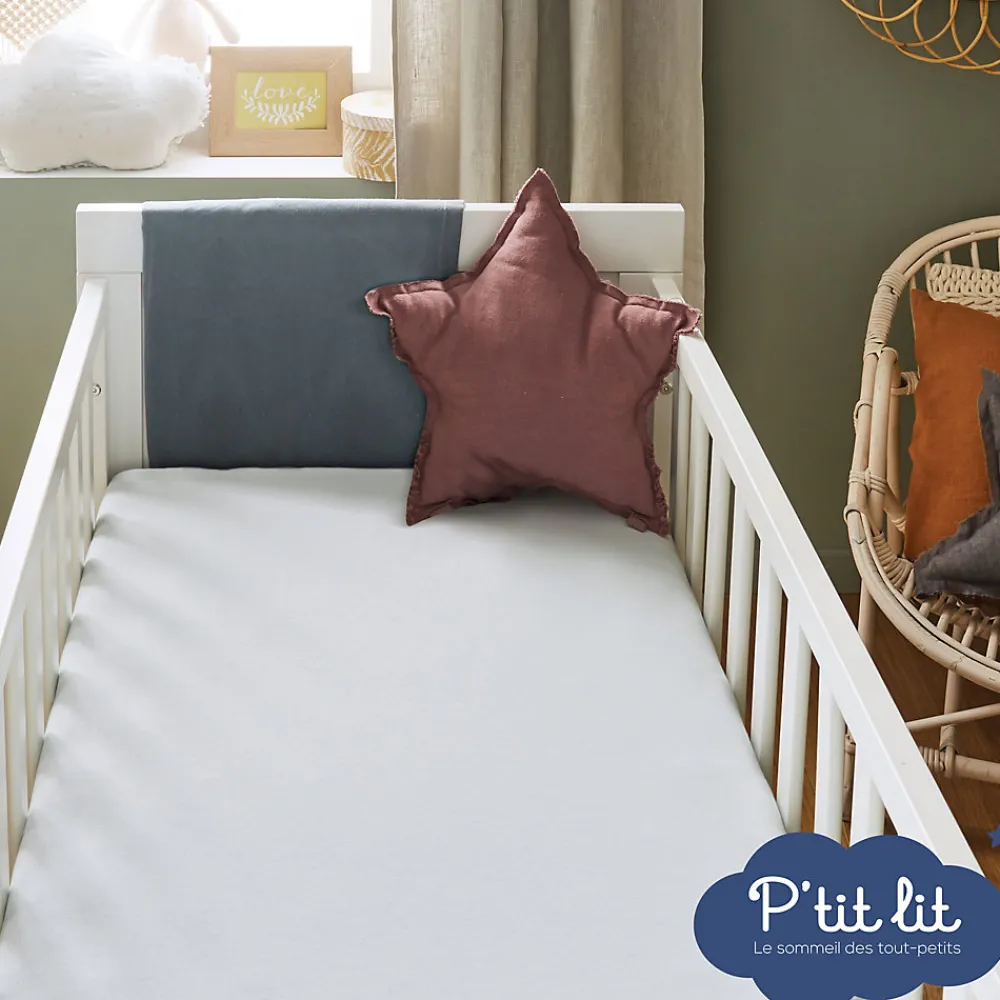 Protège Matelas Bébé 2 en 1 - Alèse + Drap Housse - 100% Coton - Imperméable et Respirant - Oeko Tex - Blanc>P’Tit Lit Clearance