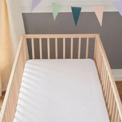 Protège Matelas Bébé Anti-acarien - Alèse imperméable Souple et Silencieuse - Bouclette 100% Coton : Doux et Absorbant - Oeko-Tex><noscript><img width=