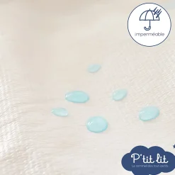 P’Tit Lit Protège Matelas Bébé Couffin - Landeau - Nacelle - Alèse Anti Acariens et Imperméable - Bouclette 100% coton* Protège Matelas