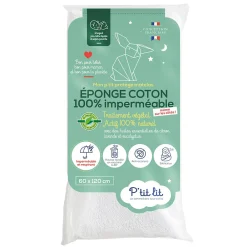 Protège Matelas Bébé Éponge 100% Coton - Greenfirst : Traitement Végétal contre les Acariens - Alèse Imperméable>P’Tit Lit Best