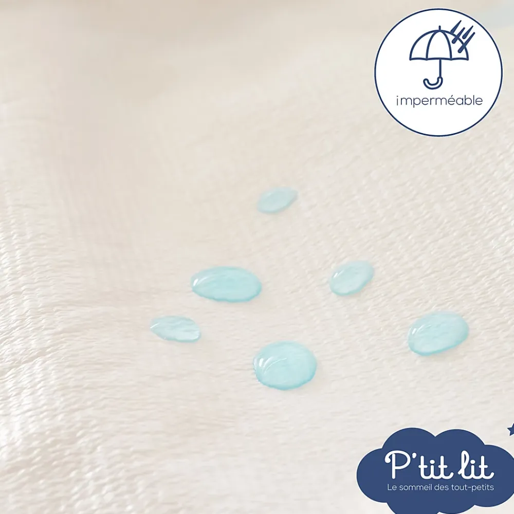 P’Tit Lit Protège Matelas Enfant Bamboo - Alèse Imperméable - Viscose Douce - Silencieux - Sans traitement chimique* Protège Matelas