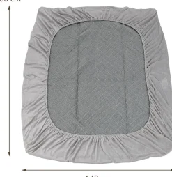 Protège Matelas Housse de Lit Douce en Polyester Cristal Poche Profonde Dessous Antidérapant 140 X 200 CM Gris>Giantex Online
