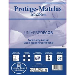 Protège matelas imperméable, absorbant et anti-acariens 160 x 200 cm>Coton Pur Clearance