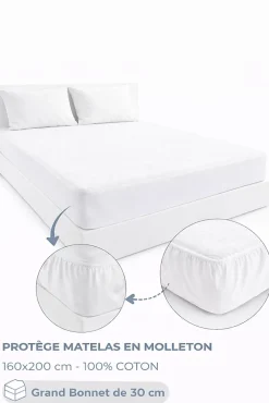 Mortreux Protège Matelas Molleton - 160 x 200 - 5072* Protège Matelas