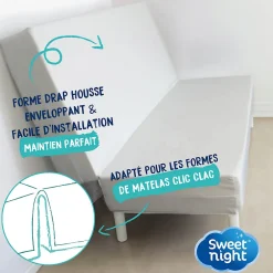 Protège matelas pour Clic Clac - Alèse Imperméable - Souple et Silencieux - Lavable à 90 degrés>Sweetnight