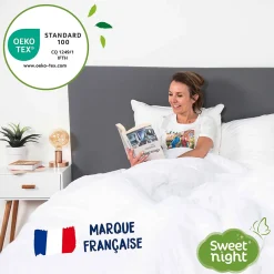 Protège Matelas 140x190 cm - Molleton 100% Coton - Traitement Végétal Anti-Acariens Greenfirst><noscript><img width=