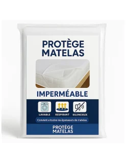 Protège Matelas 90x190 Imperméable Lavable, Respirant et Silencieux Convient à>By Sommiflex. Outlet
