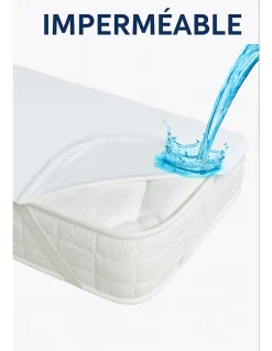 Protège Matelas 160x200 Imperméable Lavable, Respirant et Silencieux Convient><noscript><img width=