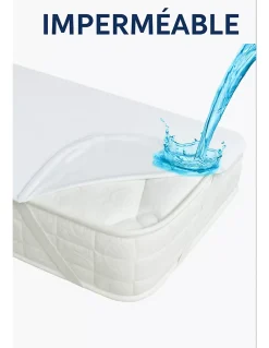 By Sommiflex. Protège Matelas 140x200 Imperméable Lavable, Respirant et Silencieux Convient* Protège Matelas