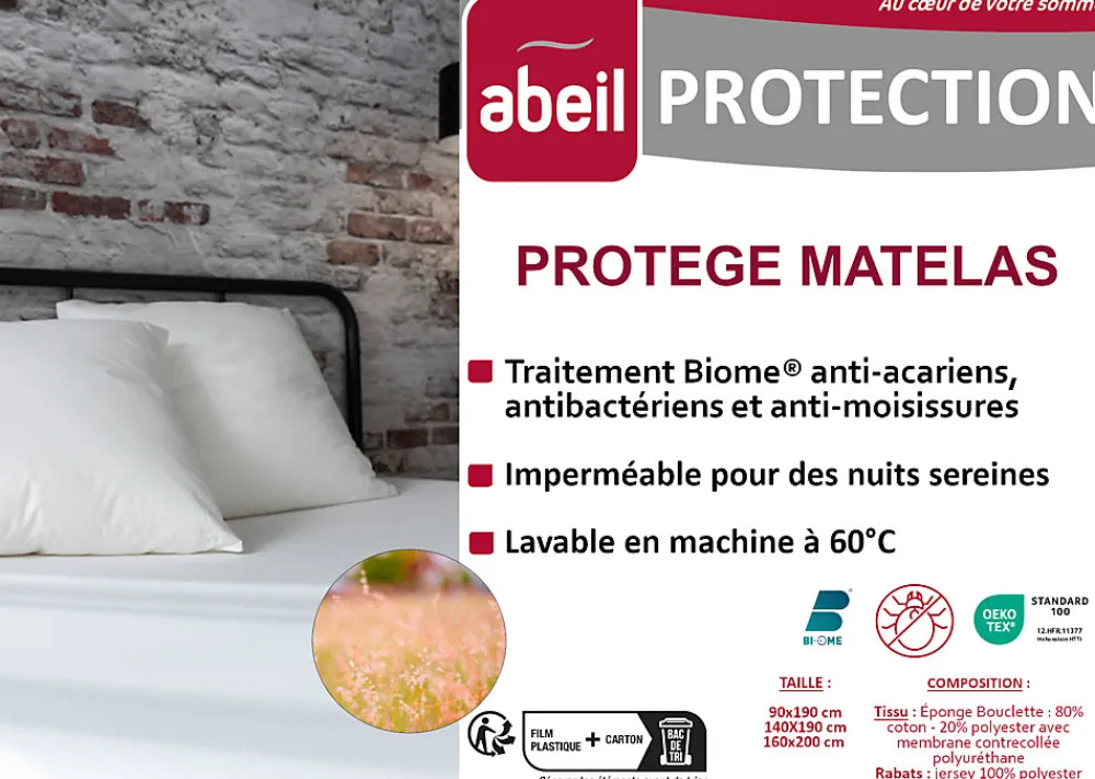 Protège-matelas Anti-bactériens Biome 160 x 200 cm>Abeil Hot