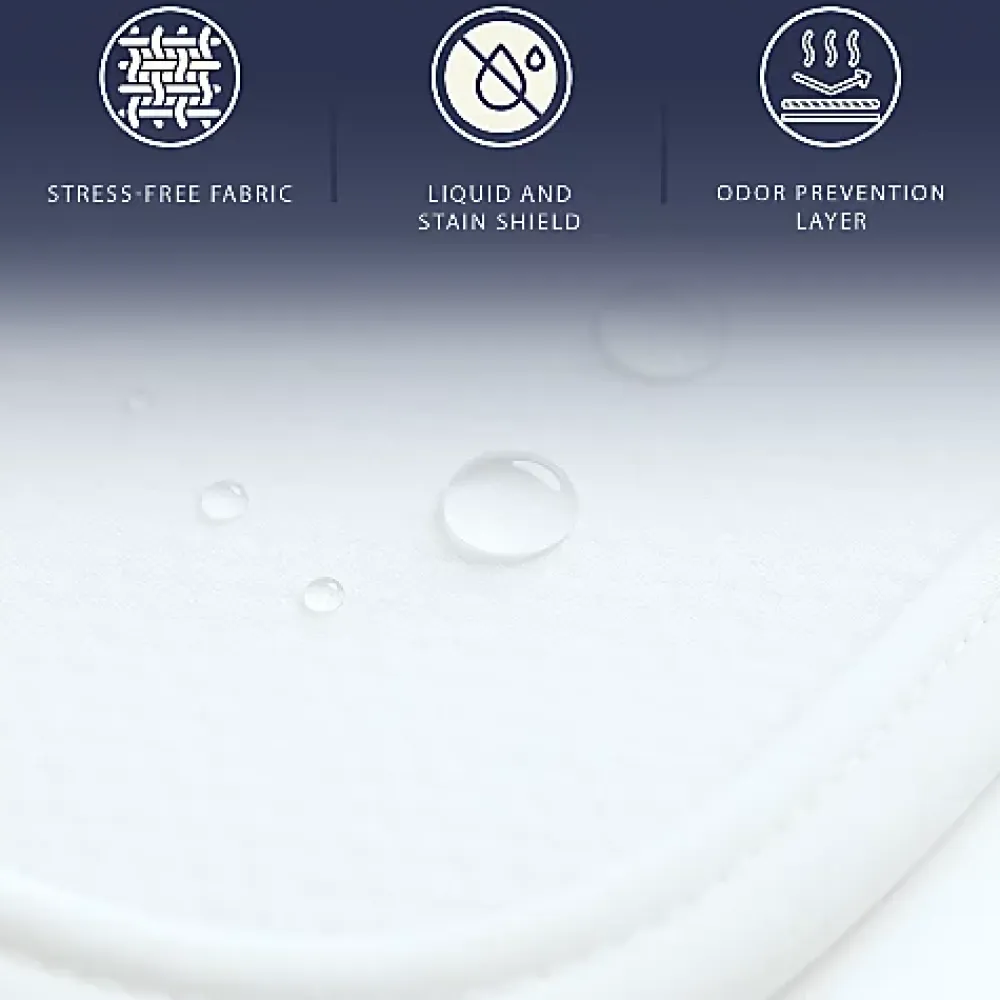 The White Stone Protège-Matelas Imperméable 80x190 cm avec Élastiques* Protège Matelas