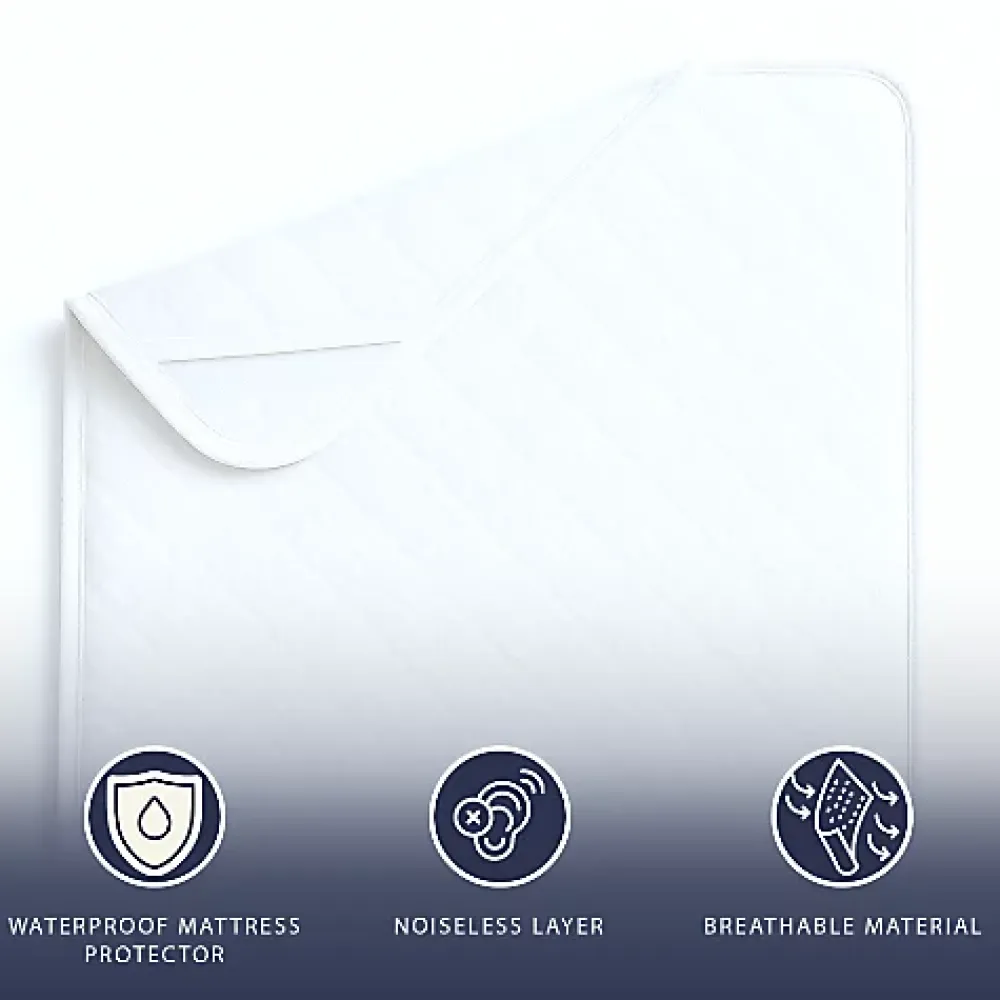 The White Stone Protège-Matelas Imperméable 80x190 cm avec Élastiques* Protège Matelas