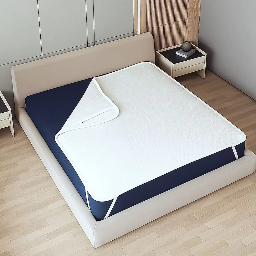 The White Stone Protège-Matelas Imperméable 80x190 cm avec Élastiques* Protège Matelas