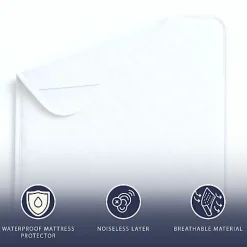 The White Stone Protège-Matelas Imperméable 80x190 cm avec Élastiques* Protège Matelas