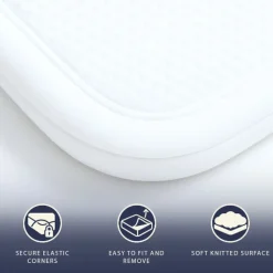 The White Stone Protège-Matelas Imperméable 80x190 cm avec Élastiques* Protège Matelas