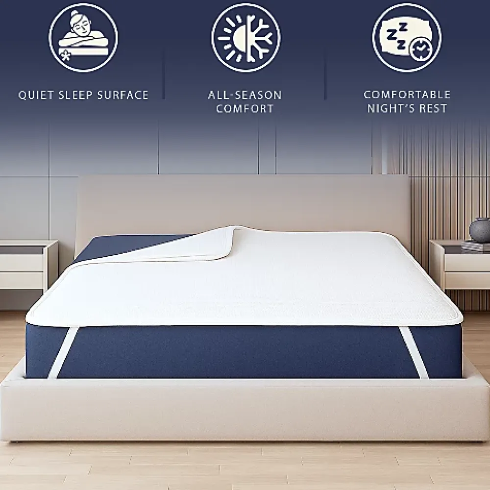 The White Stone Protège-Matelas Imperméable 80x190 cm avec Élastiques* Protège Matelas