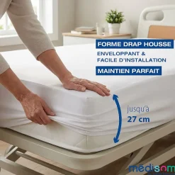 Sweetnight Protège-matelas 160x200 cm Imperméable - Forme Drap Housse - Lavable à 90C - Oeko-Tex* Protège Matelas