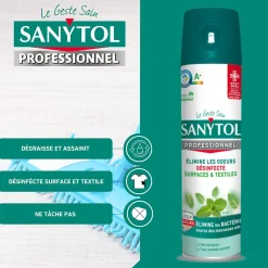 Purificateur d'air surfaces et textiles menthe 600ml>Sanytol New