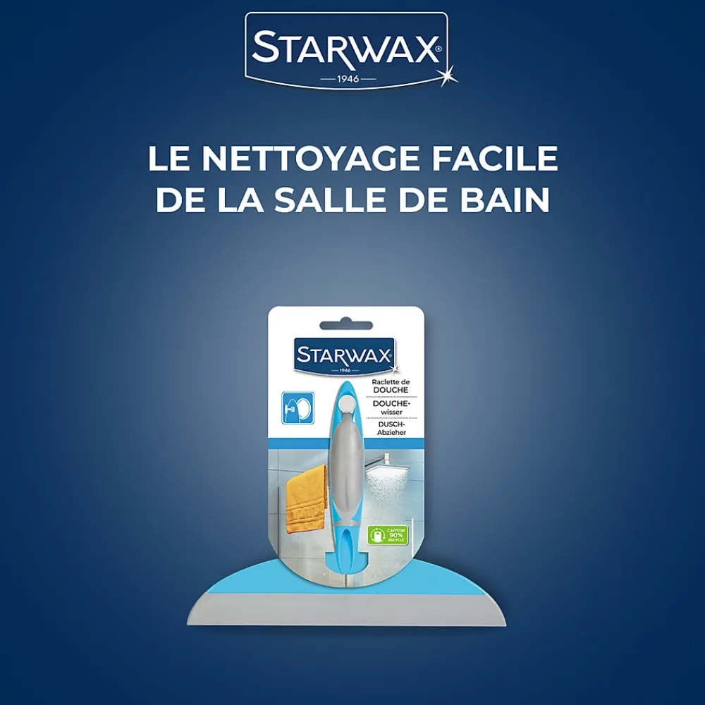 Starwax Raclette de douche coloris bleu/gris largeur 230 mm* Serpillère