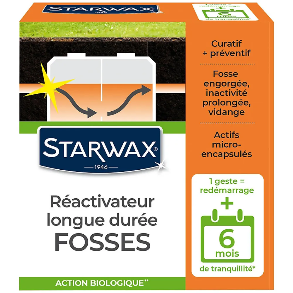 Réactivateur biologique fosses septiques 500g>Starwax Discount