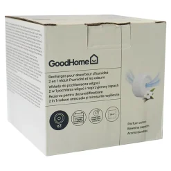 GoodHome Recharge pour absorbeur d'humidité 2 galets coton 20m² 450g* Absorbeur D'Humidité