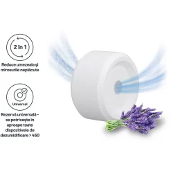Recharge pour absorbeur d'humidité 2 galets lavande 20m² 450g><noscript><img width=