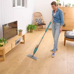 GoodHome Recharge pour balai serpillère microfibre avec vaporisateur gris l.41cm* Serpillère
