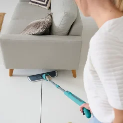 GoodHome Recharge pour balai serpillère microfibre avec vaporisateur gris l.41cm* Serpillère