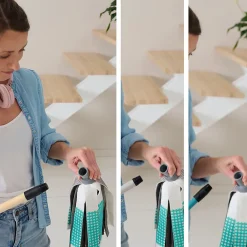 GoodHome Recharge pour balai-serpillère à franges microfibre et plastique blanc et bleu l.8 cm* Serpillère