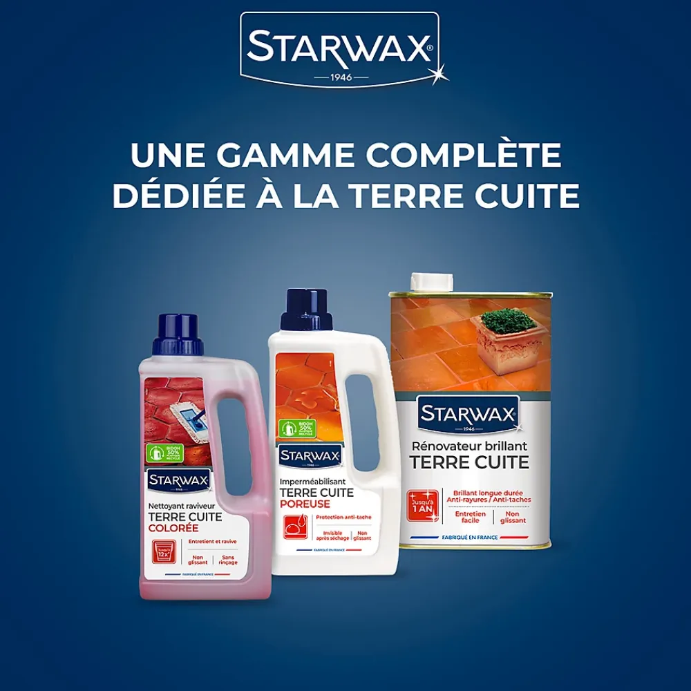 Starwax Rénovateur brillant protecteur tomettes et terres cuites 1L* Nettoyant Et Entretien Pour Sol