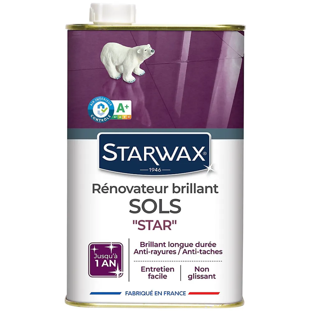 Rénovateur brillant Star longue durée tous sols intérieurs 1L>Starwax New
